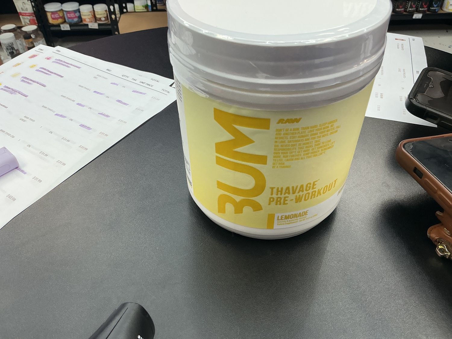 Raw CBUM THAVAGE Pre Workout Lemonade