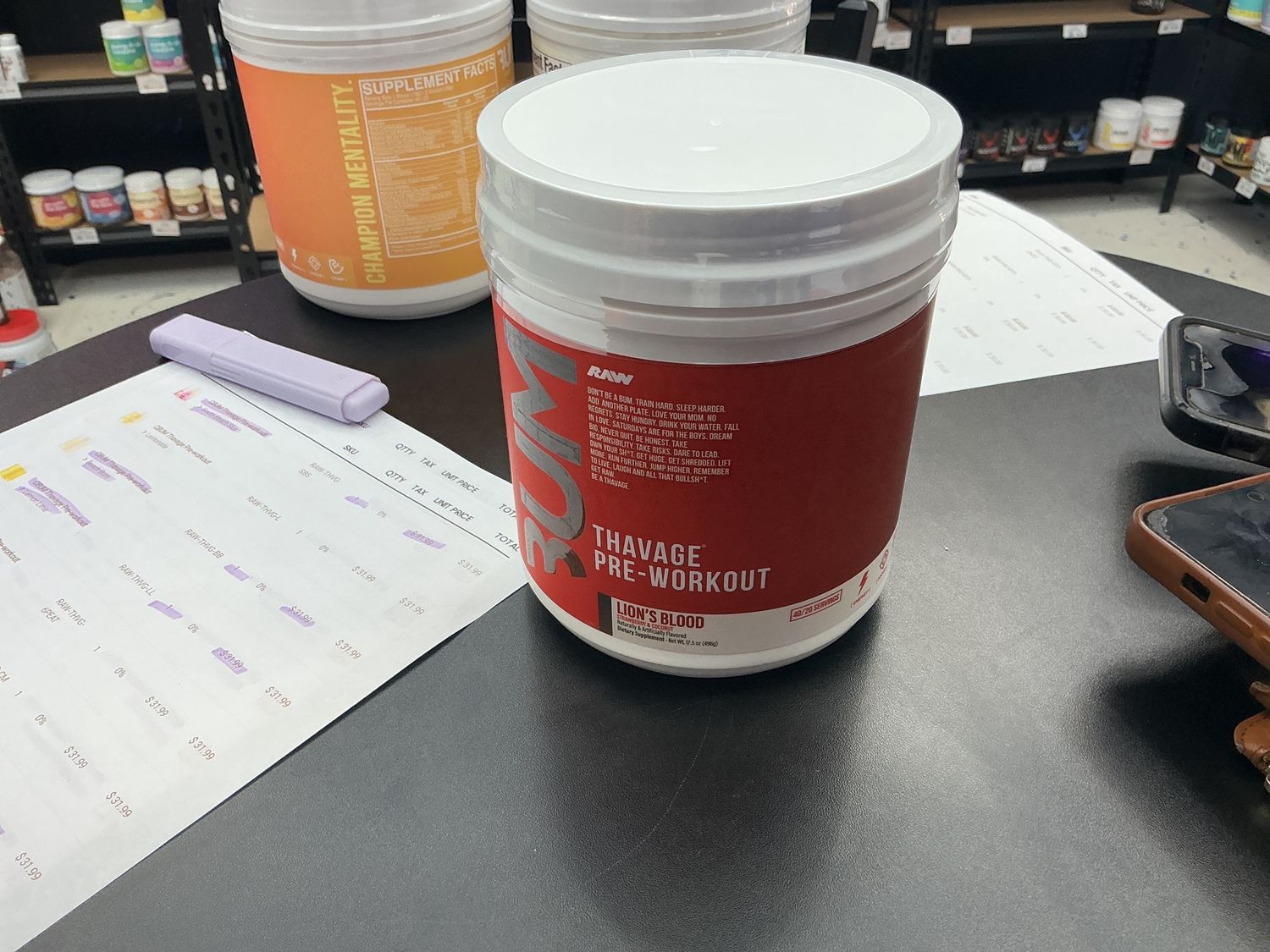 Raw CBUM THAVAGE Pre Workout Lion’s Blood