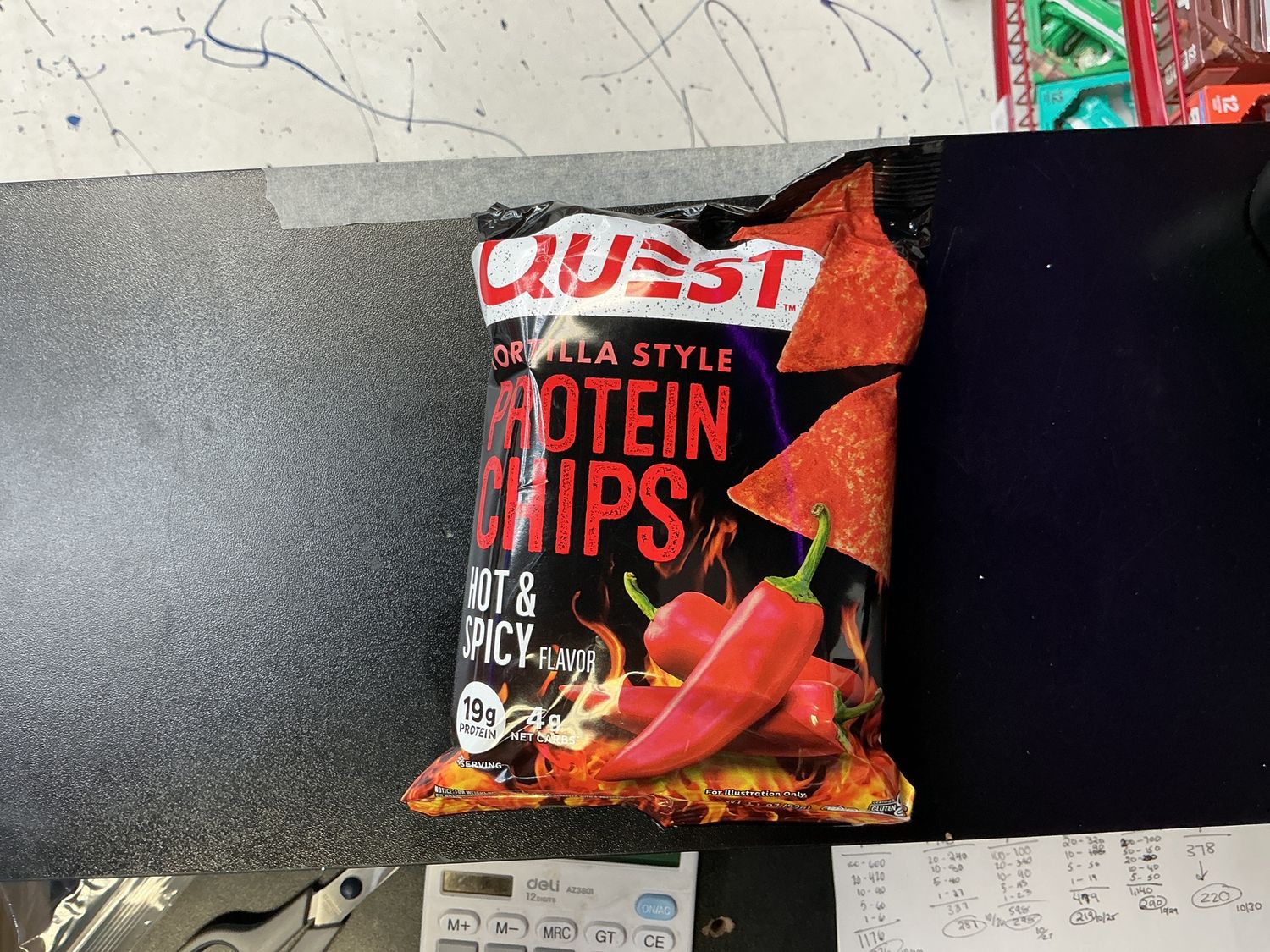 Quest protein chips, hot, and spicy