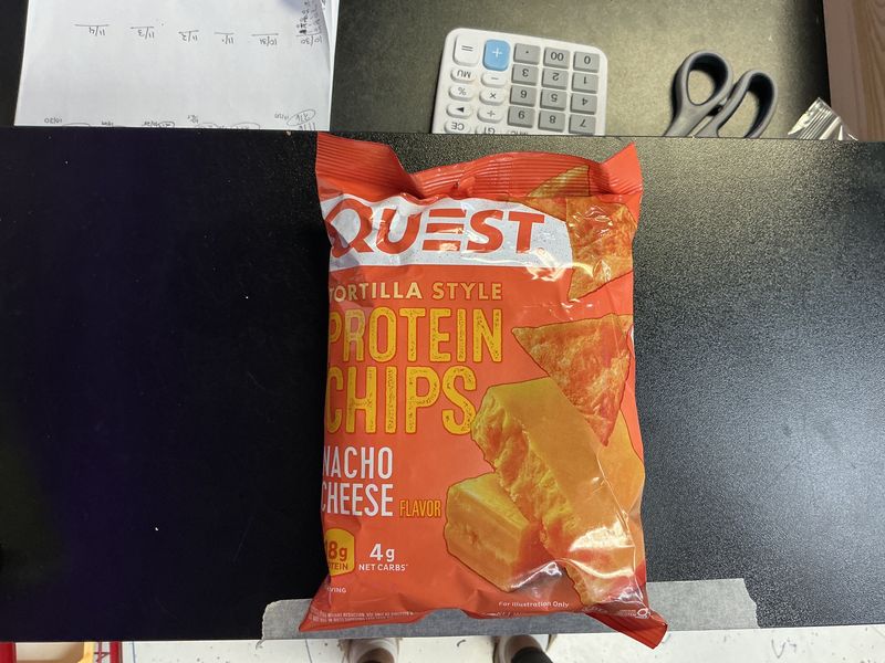 Quest protein chips, nacho cheese