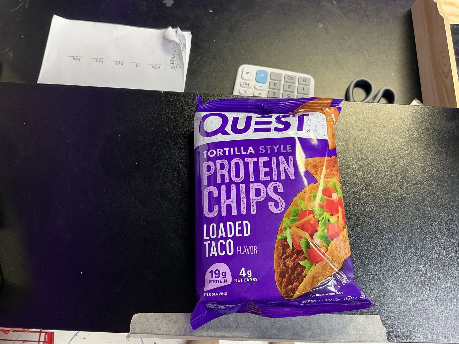 Quest protein chips, loaded taco
