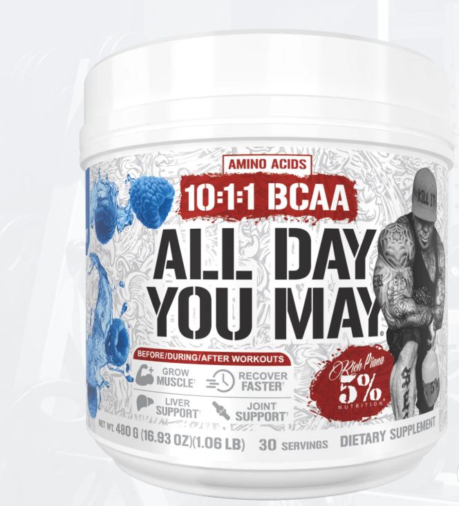 5% All Day You May  Amino Acids 10:1:1 BCAA Blue Raspberry