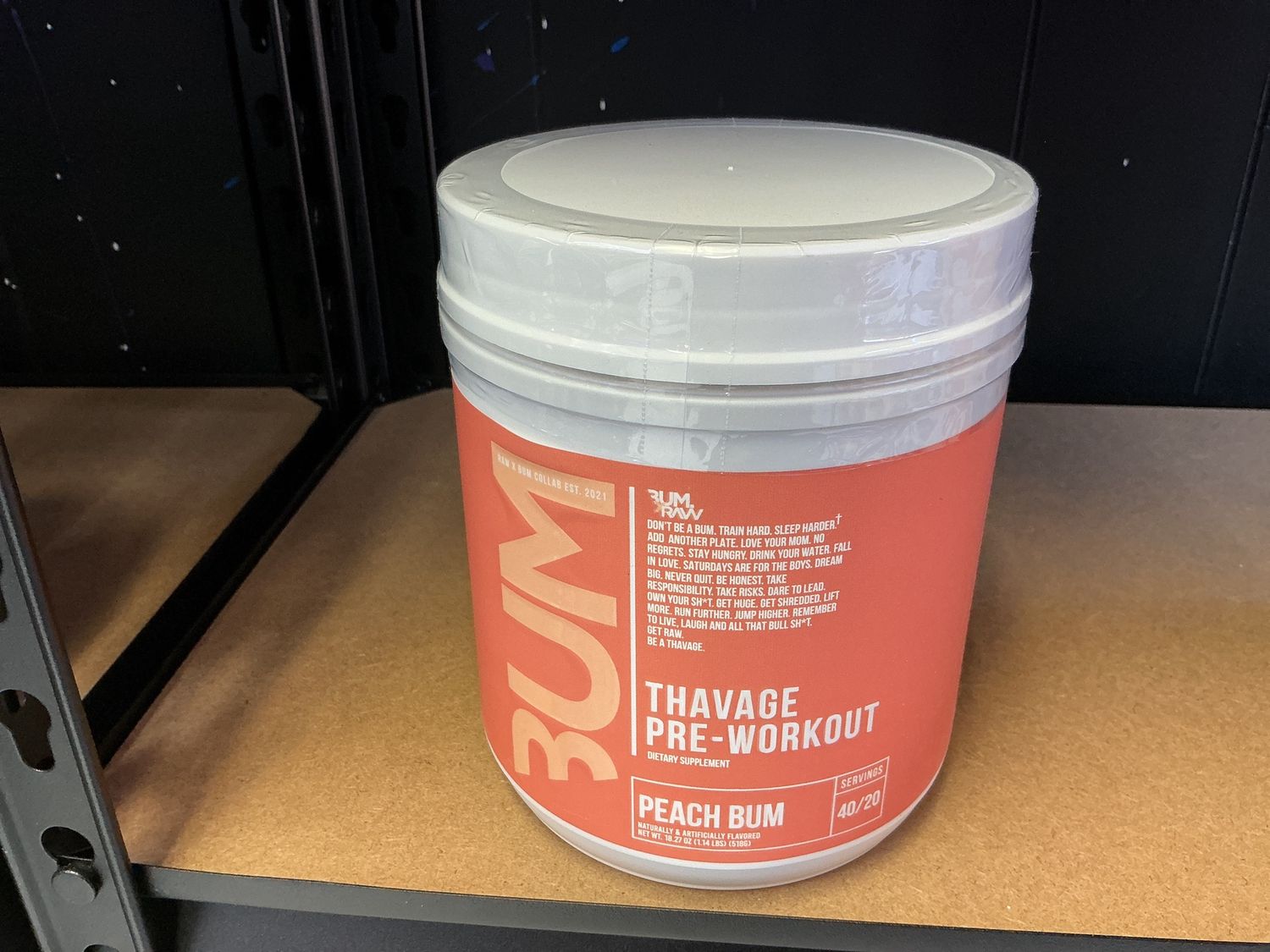 Raw CBUM Essential Pre Workout Peach Bum