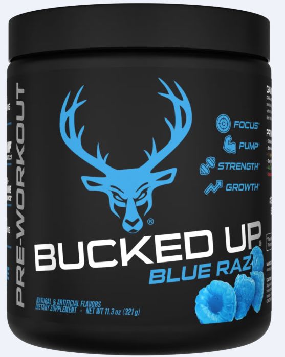 Bucked up pre workout Blue Raz