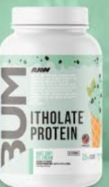 Raw CBUM Itholate protein, Mint chip ice cream