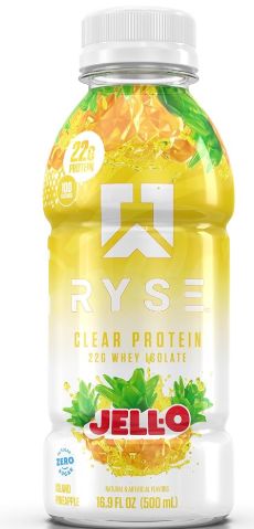 Ryse clear protein whay isolate Jell-O Island pineapple