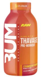 Raw Bum High Stem Thavage Pre-Workout, Strawberry Mango