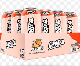 GHOST ENERGY RTD 12/16oz - PEACHES