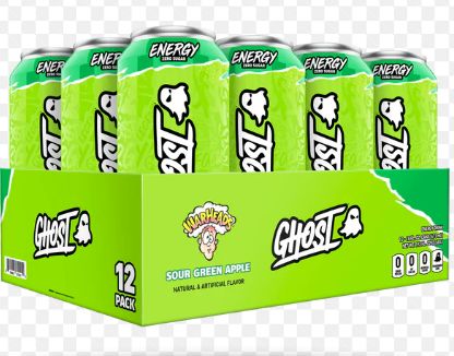 GHOST ENERGY RTD 12/16oz - SOUR GREEN APPLE