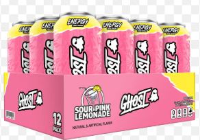 GHOST ENERGY RTD 12/16oz - SOUR PINK LEMONADE