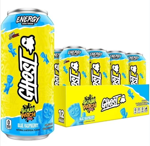 GHOST ENERGY RTD 12/16oz - SOUR PTCH KIDS BL RSPBRY