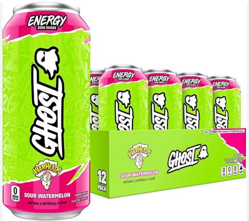 GHOST ENERGY RTD 12/16oz - WARHEADS SOUR WATERMELON