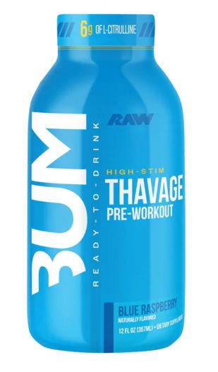 Raw Bum High Stem Thavage Pre-Workout, blue raspberry
