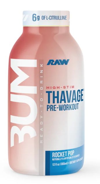 Raw Bum High Stem Thavage Pre-Workout, Rocket Pop