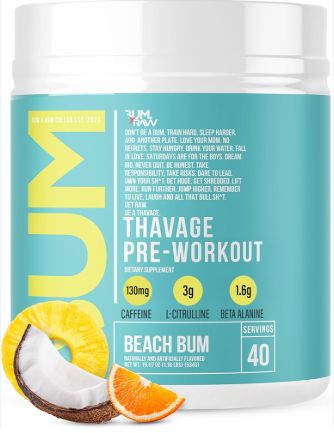 Raw CBUM THAVAGE Pre Workout Beach Bum