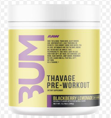Raw CBum Thavage Pre workout, Blackberry Lemonade