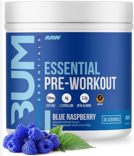 Raw essential pre-workout Blue Raspberry