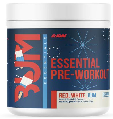 Raw essential pre-workout Red, White ‘N Bum