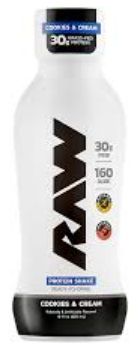 Raw grass fed protein shake, cookie and cream