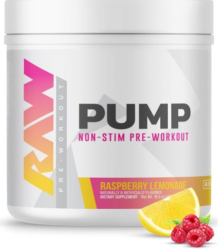 Raw pump non Stim pre workout, Strawberry Lemonade