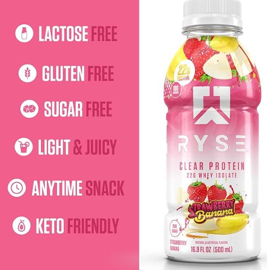Ryse clear protein strawberry banana