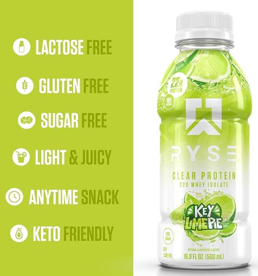 Ryse clear protein Whey Isolate Key Lime Pie