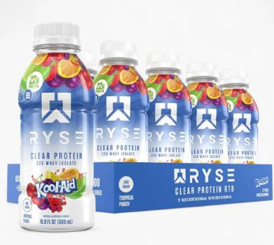 RYS CLR WHEY RTD 12/12oz - KOOL AID TROPICAL PUNCH