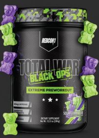 RedCon1 Total War Black Ops Extreme pre workout- Sour Gummy Bear