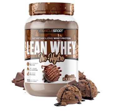 MUSCLESPORT Lean Whey Protein, Flavor: Chocolate Ice Cream