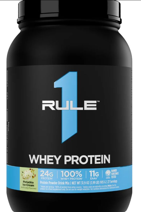 Rule 1 Whey Protein 26/27 servings, Flavor: Pistachio Ice Cream