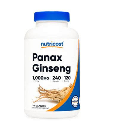 Panax Ginseng Capsules (500 MG) (240 Capsules)