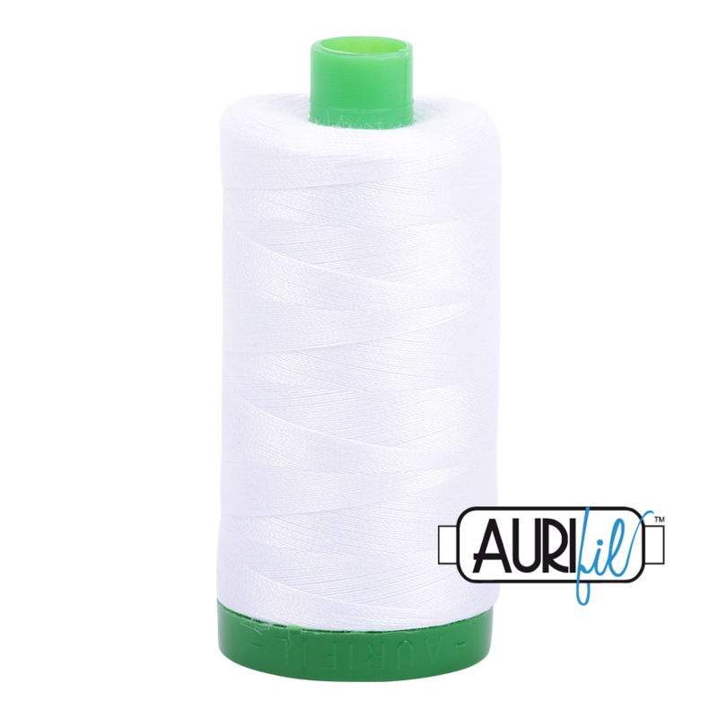 Col. #2024 White - Aurifil 40 Weight Col. #2024 White - Aurifil 40 Weight