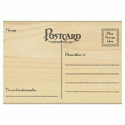 Penny Black Wood Stamp Postcard Penny Black Wood Stamp Postcard