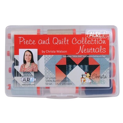 Piece and Quilt Aurifil Thread Collection, Neutrals Kit