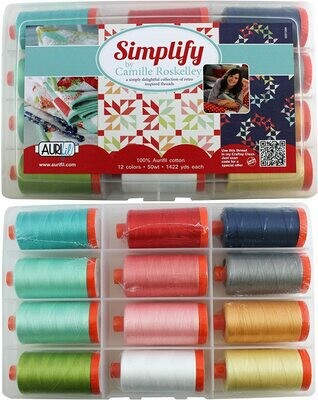 Simplify Aurifil 50wt 12 spool Kit Simplify Aurifil 50wt 12 spool Kit