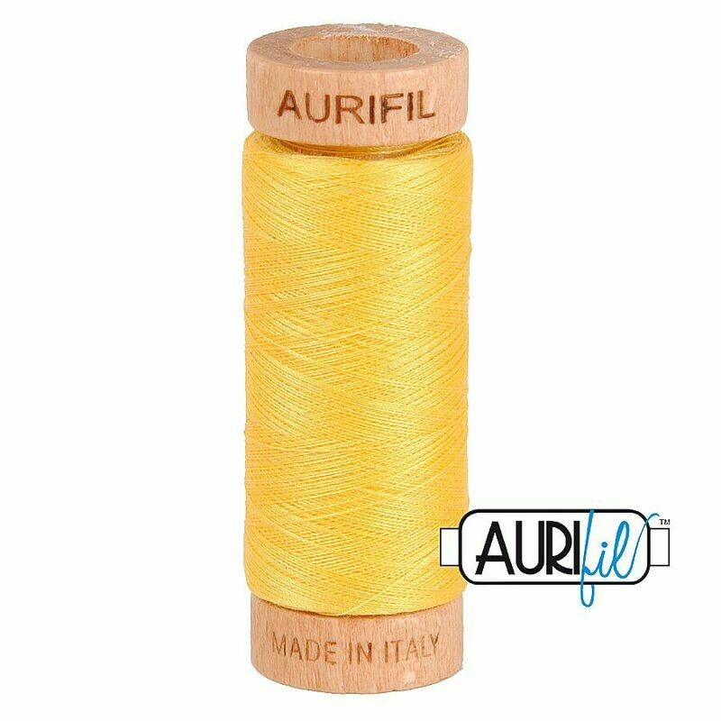 Col. #1135 Pale Yellow - Aurifil 80 Weight Col. #1135 Pale Yellow - Aurifil 80 Weight