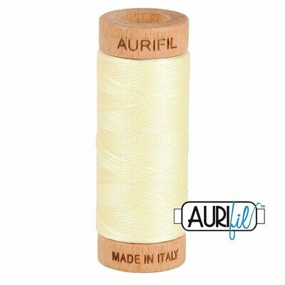 Col. #2110 Light Lemon - Aurifil 80 Weight Col. #2110 Light Lemon - Aurifil 80 Weight
