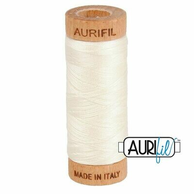 Col. #2026 Chalk - Aurifil 80 Weight Col. #2026 Chalk - Aurifil 80 Weight