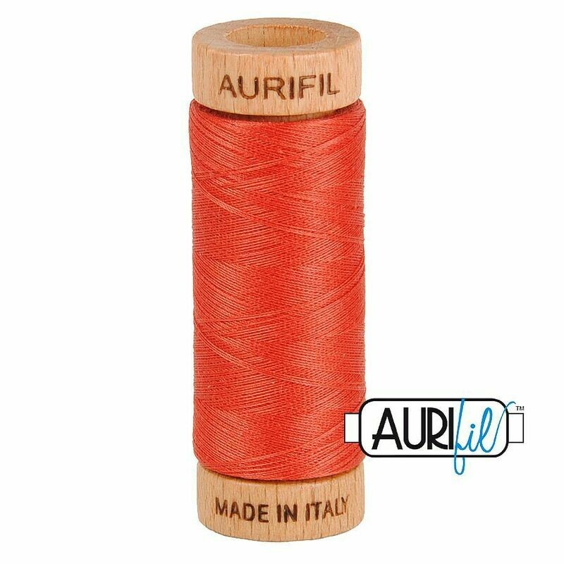 Col. #2255 Dark Red Orange - Aurifil 80 Weight Col. #2255 Dark Red Orange - Aurifil 80 Weight