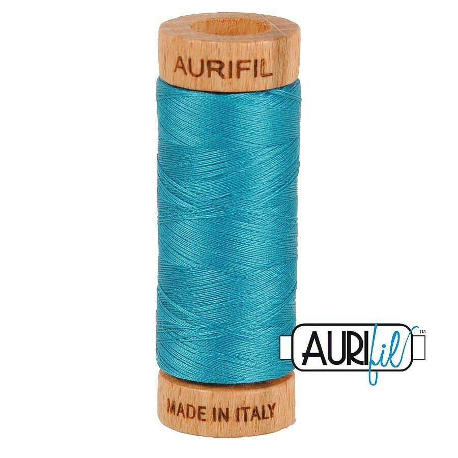 Col. #4182 Dark Turquoise - Aurifil 80 Weight
