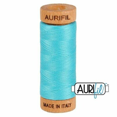 Col. #5005 Bright Turquoise - Aurifil 80 Weight Col. #5005 Bright Turquoise - Aurifil 80 Weight