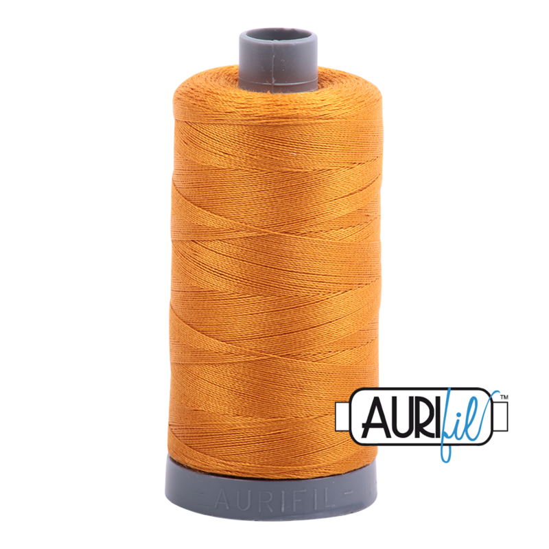 Col. #2140 Orange Mustard - Aurifil 28 Weight Col. #2140 Orange Mustard - Aurifil 28 Weight