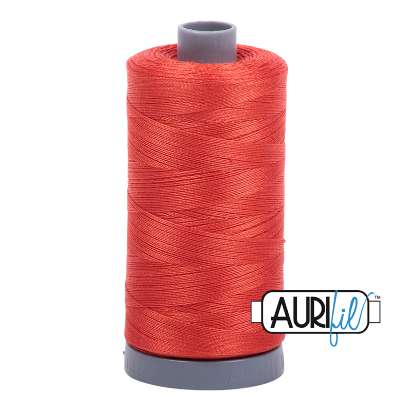 Col. #2245 Red Orange - Aurifil 28 Weight Col. #2245 Red Orange - Aurifil 28 Weight