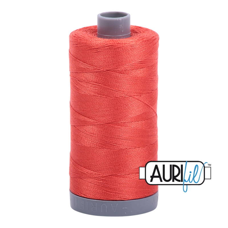Col. #2277 Light Red Orange - Aurifil 28 Weight Col. #2277 Light Red Orange - Aurifil 28 Weight