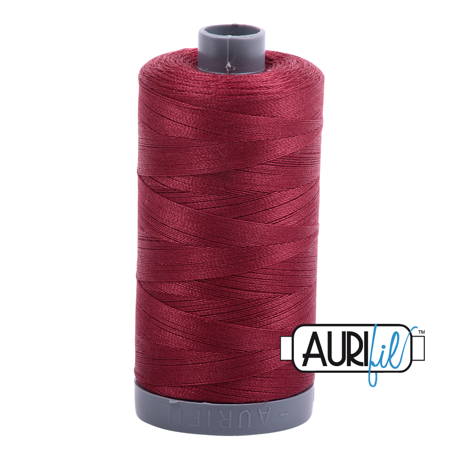 Col. #2460 Dark Carmine Rose - Aurifil 28 Weight