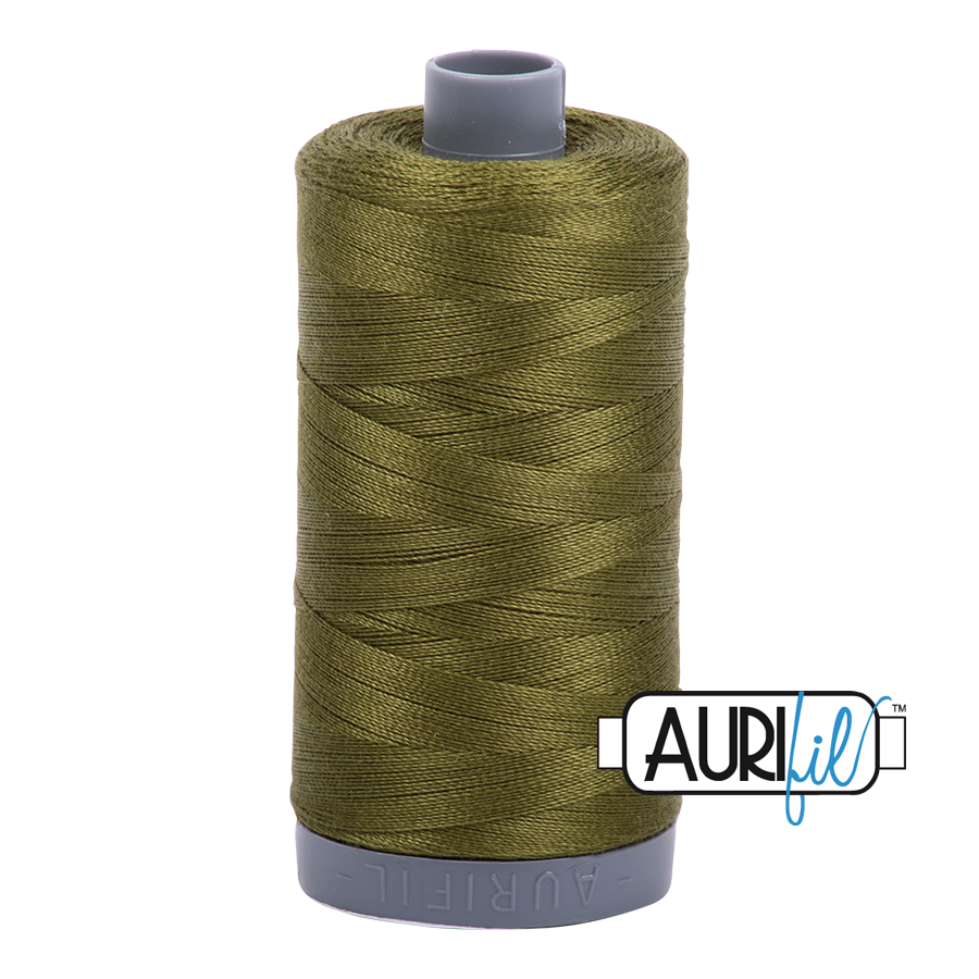 Col. #2887 Very Dark Olive - Aurifil 28 Weight