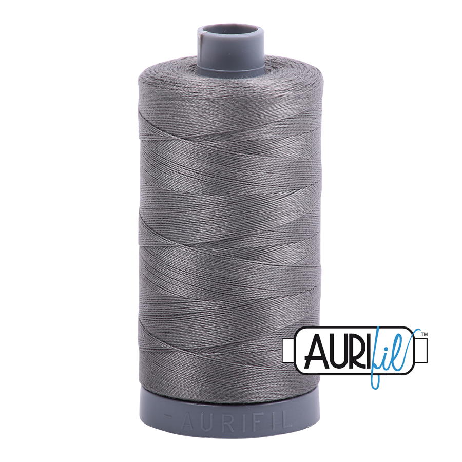Col. #5004 Grey Smoke - Aurifil 28 Weight