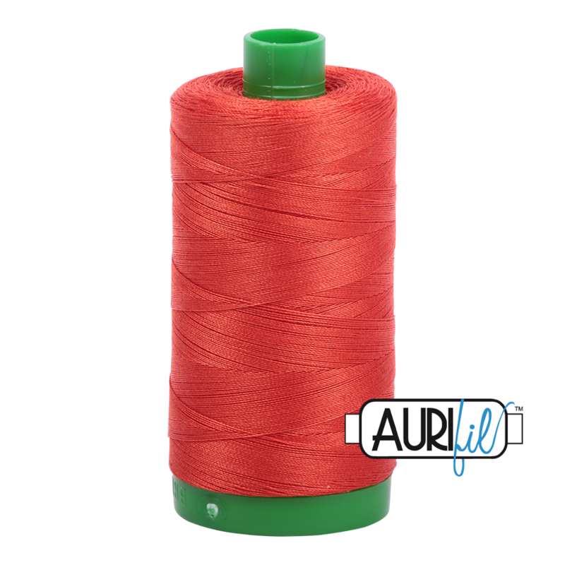 Col. #2245 Red Orange - Aurifil 40 Weight Col. #2245 Red Orange - Aurifil 40 Weight