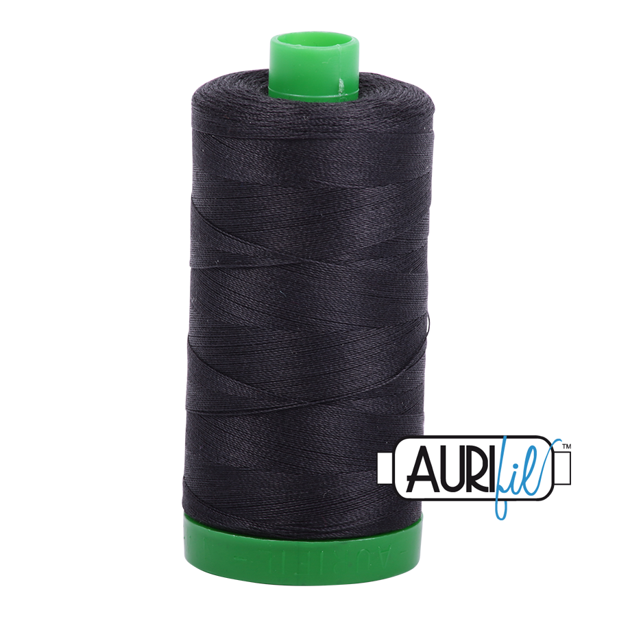 Col. #4241 Very Dark Grey - Aurifil 40 Weight