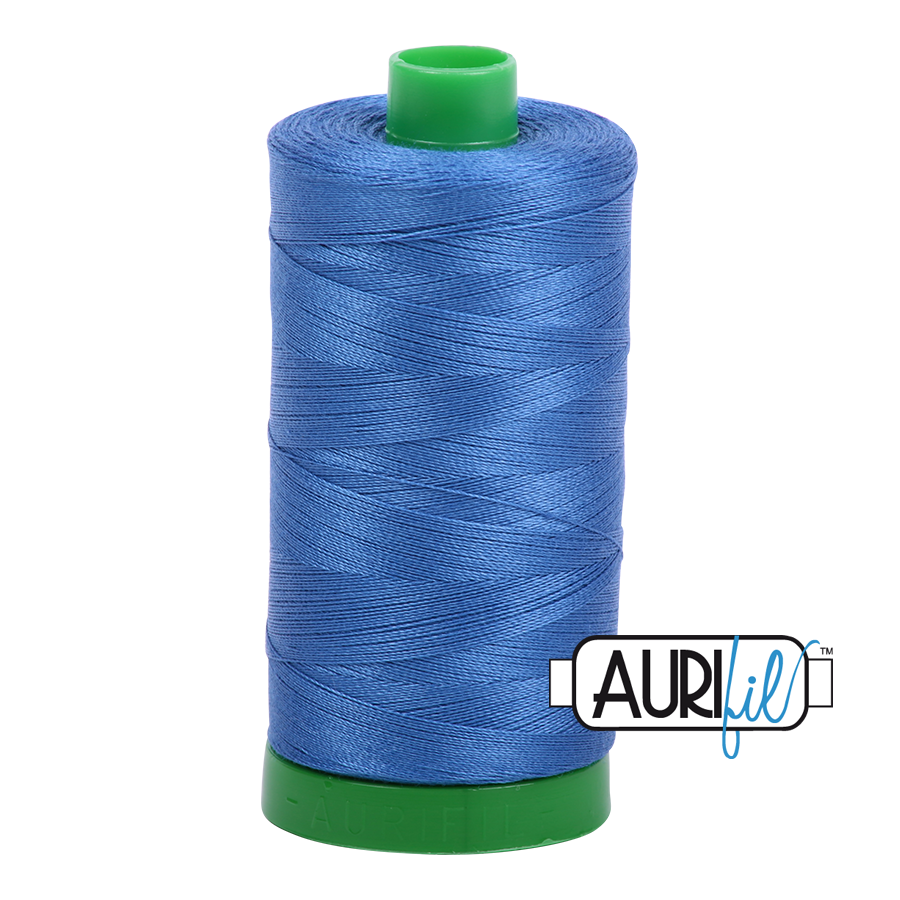 Col. #6738 Peacock Blue - Aurifil 40 Weight